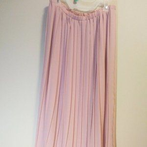 Vintage Pastel Pink Pleated Skirt